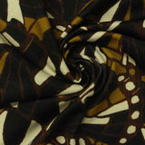 Black Abstract Jersey Knit, Polyester — photo 2