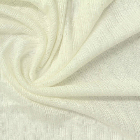 100% Viscose Rib Knit Fabric, 120 gsm, 220 cm — Beige