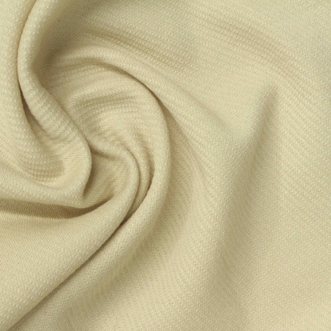 Polyester Cotton Stretch Interlock Knit Fabric, 190 gsm, 177 cm — Beige