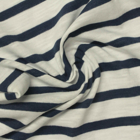 Slub 100% Cotton Jersey Knit Fabric, 140 gsm, 155 cm — White