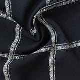 Black Check Chiffon, Polyester — photo 2