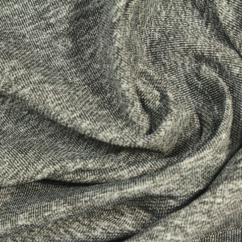 Heather Grey Marl French Terry, Polyester, 242 gsm
