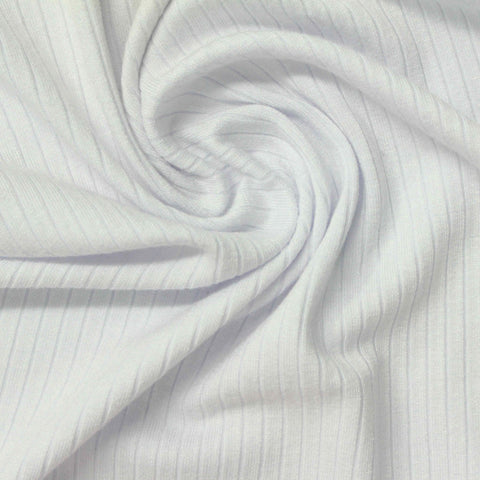 White Rib Knit, Viscose