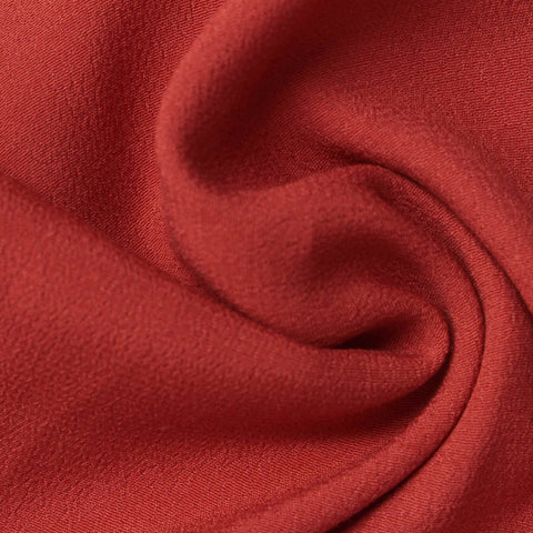 100% Viscose Crepe Fabric, 120 gsm — Red