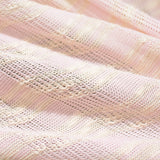 White Textured-Check Chunky Knit, Cotton-Spandex — photo 2