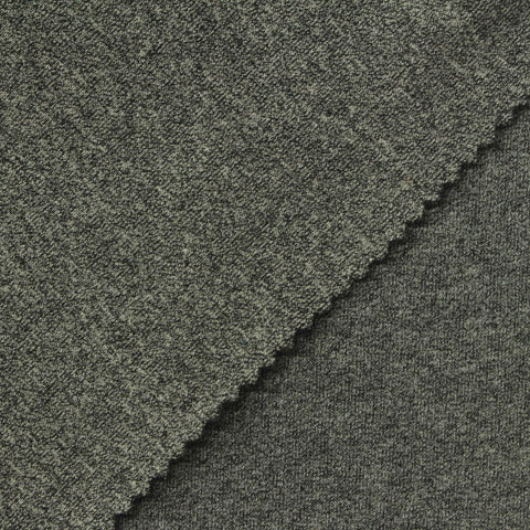 Dark Grey Marl Rib Knit, Poly-Tencel Lyocell