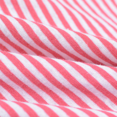 White Vertical-Stripe Knit, Cotton