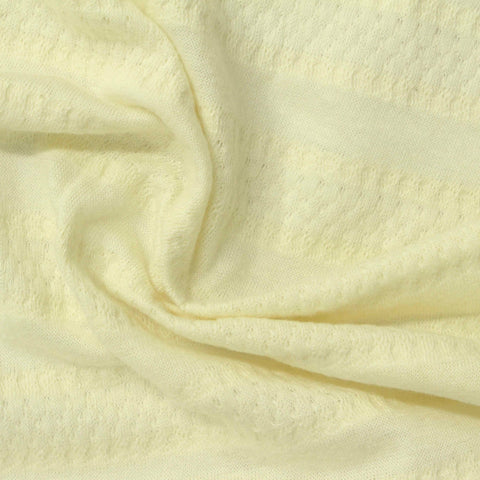 Light Yellow Horizontal-Band Jersey Knit, Cotton