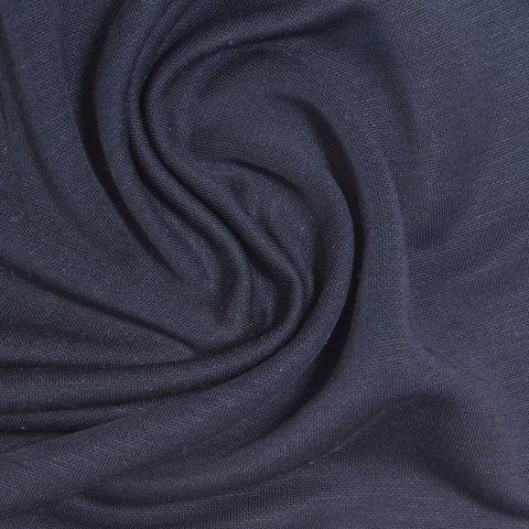 Dark Blue Marl Interlock Knit, Tencel Lyocell