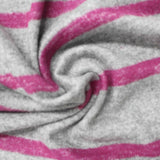Pink Horizontal-Stripe Chunky Knit, Viscose-Poly — photo 2