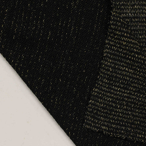 Black Marl Chunky Knit, Viscose-Poly, 170 gsm, 156 cm
