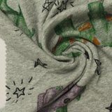Green Cartoon-Dinosaur Rib Knit, Cotton — photo 2