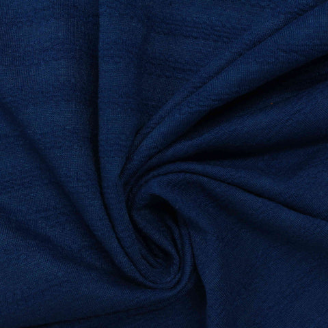 Dark Blue Stripes Jersey Knit, Poly-Viscose