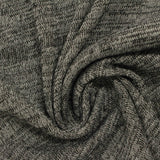 Dark Grey Marl Rib Knit, Polyester — photo 2
