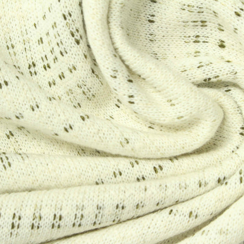 Cream Marl Chunky Knit, Cotton-Poly, 300 gsm