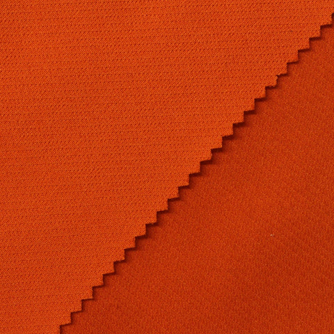 Polyester Cotton Stretch Interlock Knit Fabric, 310 gsm, 165 cm — Orange