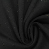 Cotton Polyester French Terry Fabric, 245 gsm, 160 cm — Black — photo 2