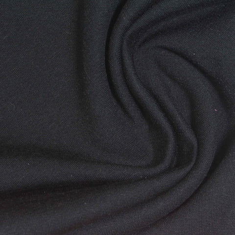 Black French Terry, Viscose-Poly