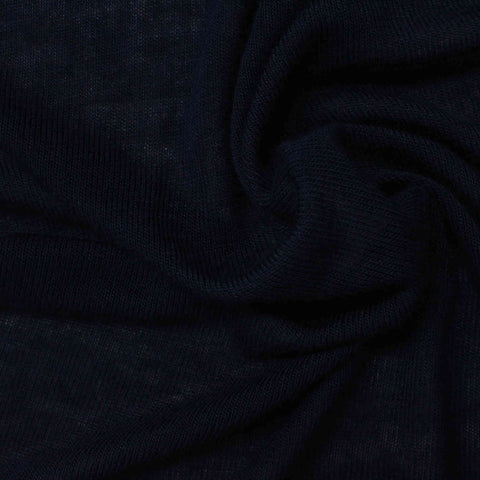 Viscose Stretch Jersey Knit Fabric, 100 gsm, 150 cm — Navy