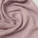 Light Pink Vertical-Eyelet Pointelle Knit, Poly-Viscose — photo 2