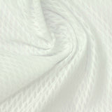 White Tone-on-Tone Warp Knit, Polyester — photo 2