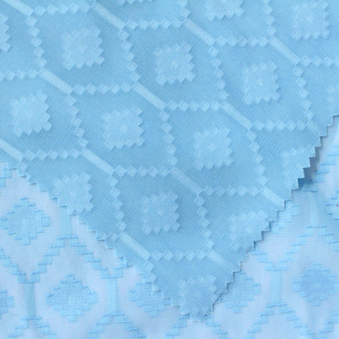 Light Blue Diamond Chiffon, Polyester