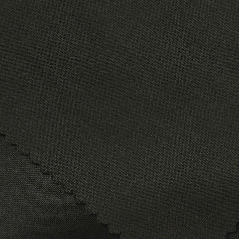 Striped Polyester Stretch Scuba Knit Fabric, 200 gsm, 165 cm — Black