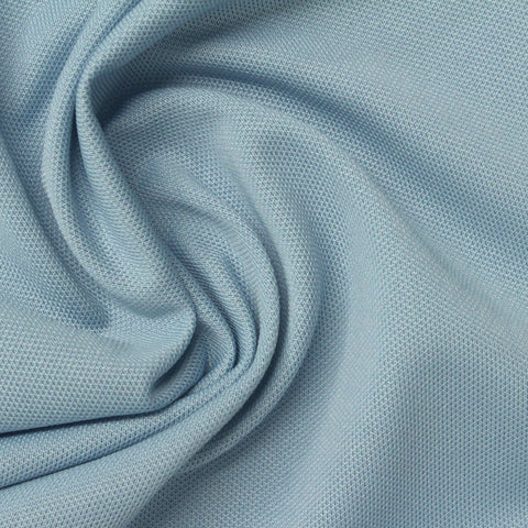 Polyester Stretch Piqué Knit Fabric, 190 gsm, 185 cm — Blue