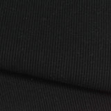 Viscose Stretch Rib Knit Fabric, 600 gsm, 115 cm — Black — photo 2
