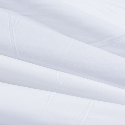 Cotton Stretch Poplin Fabric, 124 gsm, 120 cm — White