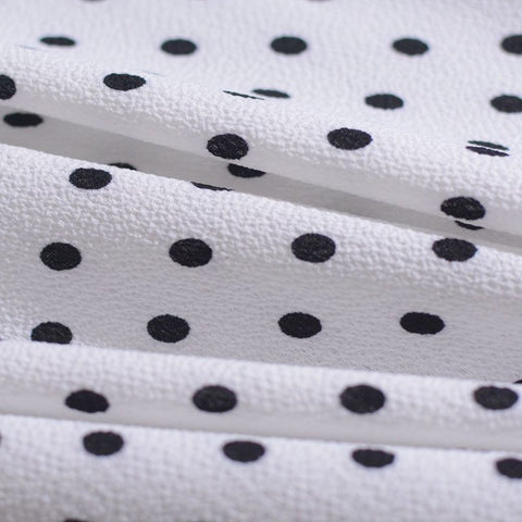 Black Dots Chiffon, Polyester, 125 gsm, 150 cm