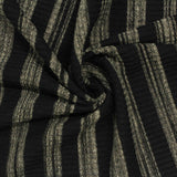 Black Vertical-Stripe Rib Knit, Polyester — photo 2