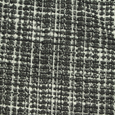 Black Textured-Check Bouclé, Polyester