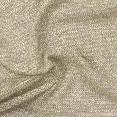 Beige Marl Chunky Knit, Viscose-Poly, 160 gsm