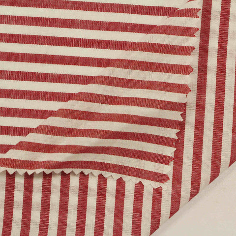 Red Horizontal-Stripe Woven, Cotton, 110 gsm
