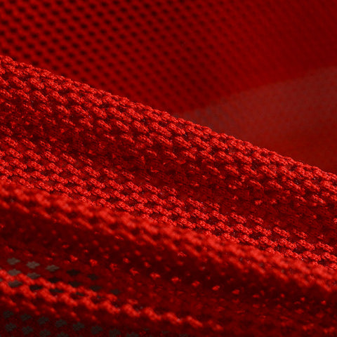 Red Geometric Chunky Knit, Polyester, 270 gsm