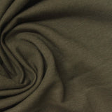 Brushed Cotton Polyester Stretch French Terry Fabric, 190 gsm, 165 cm — Khaki — photo 2