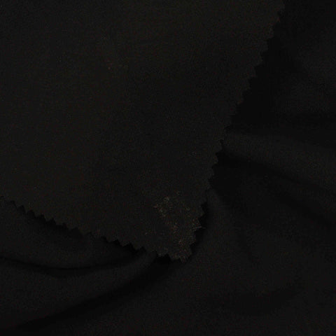 Polyester Viscose Stretch Woven Fabric, 258 gsm — Black