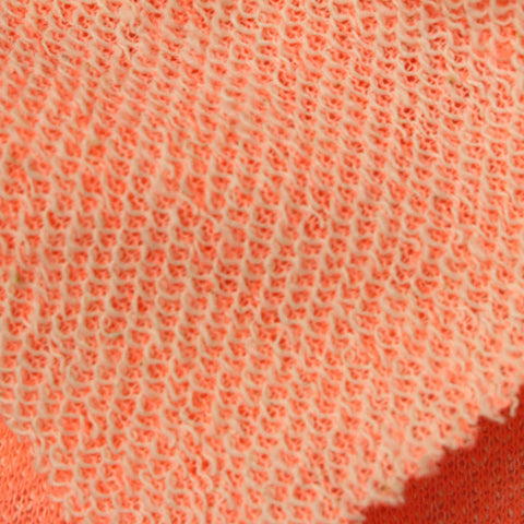 100% Polyester French Terry Fabric, 218 gsm, 160 cm — Orange