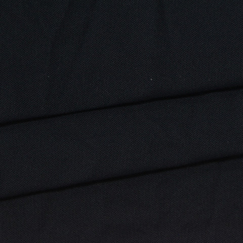 100% Polyester Piqué Knit Fabric, 120 gsm, 183 cm — Black