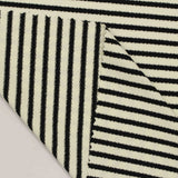 Black Horizontal-Stripe Chunky Knit, Cotton-Poly — photo 2