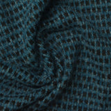 Teal Check Chunky Knit, Viscose-Poly — photo 2