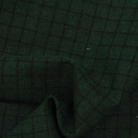 Dark Green Check Twill, Cotton-Poly, 145 cm, ref EF-206541
