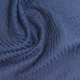 Jacquard Polyester Stretch Rib Knit Fabric, 211 gsm, 190 cm — Navy — photo 2