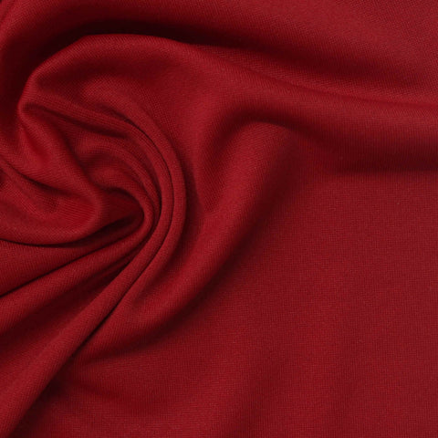 Polyester Stretch Jersey Knit Fabric, 155 gsm, 165 cm — Red