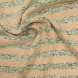 Light Peach Horizontal-Stripe Chunky Knit, Viscose-Poly — photo 2