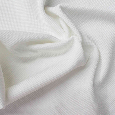 Jacquard Knit Fabric, 362 gsm, 165 cm — White