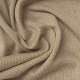 Polyester Viscose Stretch Rib Knit Fabric, 250 gsm, 109 cm — Khaki — photo 2