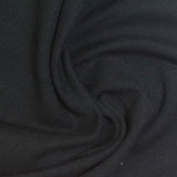 Cotton Stretch French Terry Fabric, 220 gsm, 185 cm — Black — photo 2