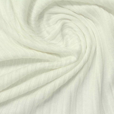 Viscose Polyester Rib Knit Fabric, 182 gsm, 150 cm — Beige